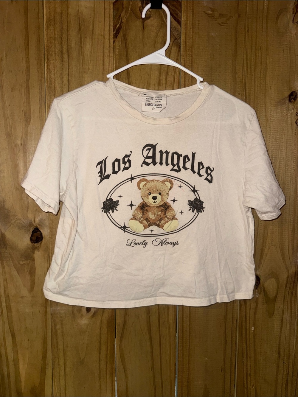 French pastry Los Angeles Teddy Graphic Kids Tee - Cream